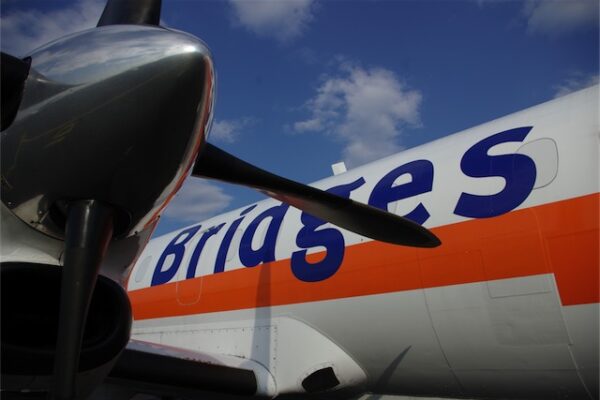 Bridges liveried plane at airport